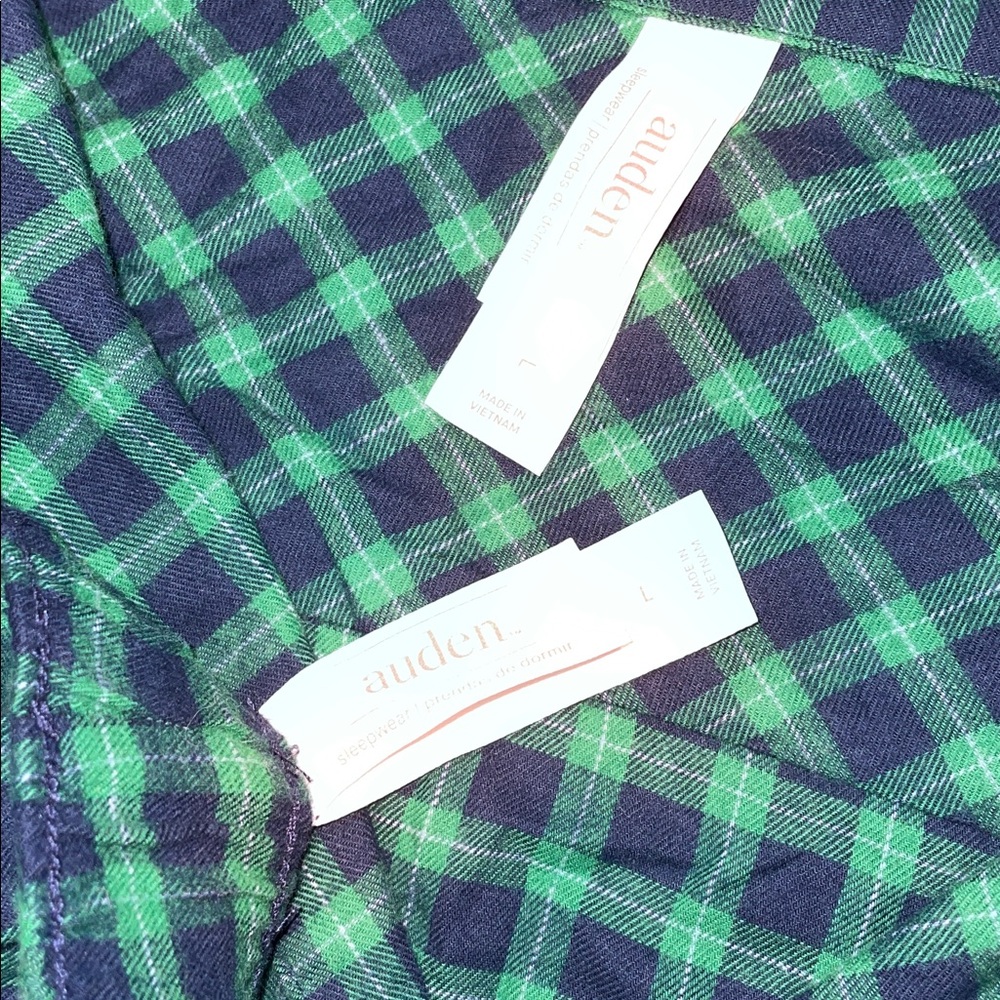🆕Auden Flannel Plaid Checkered Sleepwear Matching Set Size Large | NWT - Picture 7 of 8